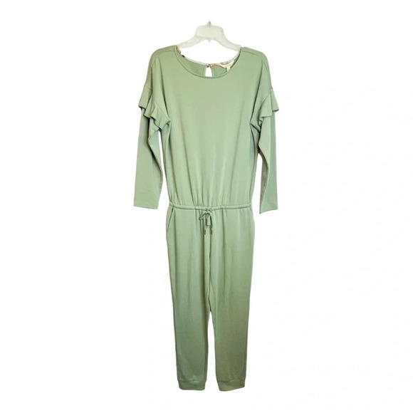 Matilda Jane Resting Day Romper Green Long Sleeve Ruffle Women Size Small NWT - Picture 2 of 16
